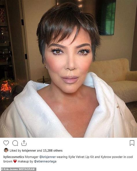 Kris Jenner 63 Displays Her Very Smooth Complexion As She Tests Out Daughter Kylie S Makeup
