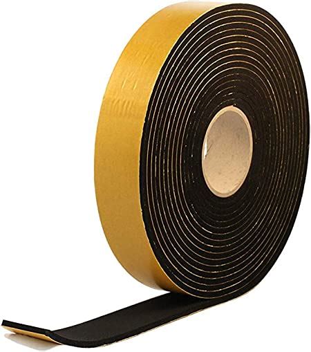 Neoprene Rubber Self Adhesive Strip 50mm Wide X 6mm Thick X 10m Long By