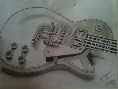 Acoustic guitar is one of them. My Guitar Drawing by ArtisticAnna12 on DeviantArt