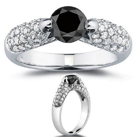 Sheetal Diamonds Womens Black Soliatre Diamond Ring Size Resizable