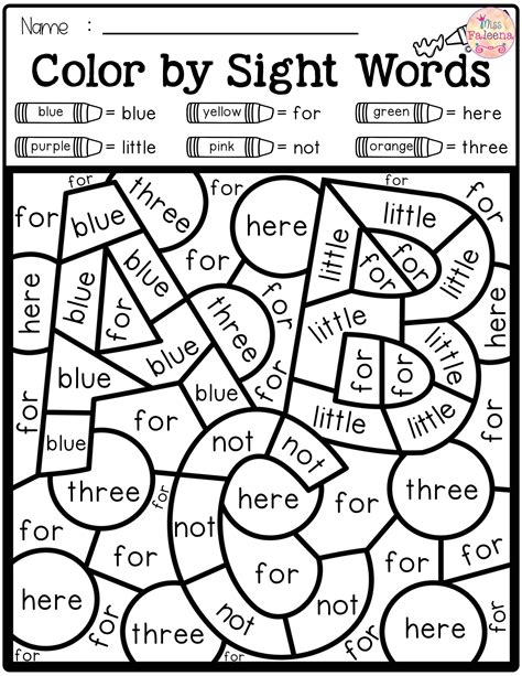 There Are 20 Pages Of Color By Sight Words Worksheets In Back To School