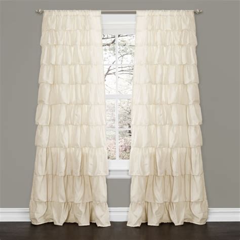 Lush Decor Ivory 84 Inch Ruffle Curtain Panel Free Shipping Today