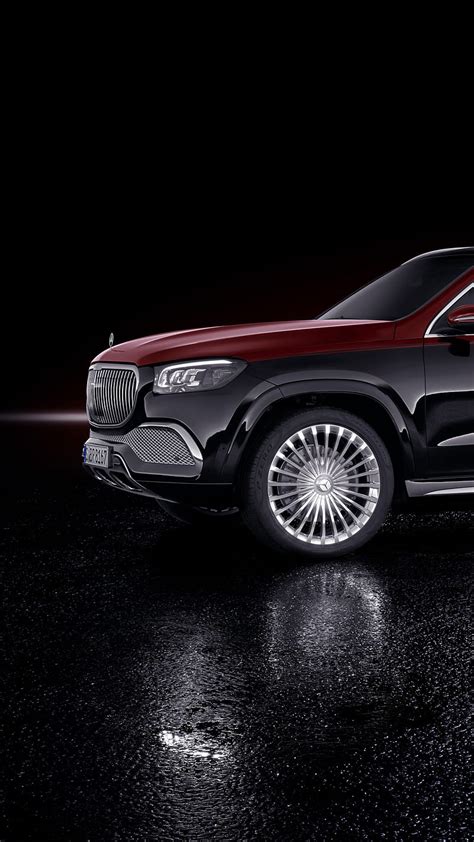 Maybach Gls600 Black Luxury Mercedes Red Suv Hd Phone Wallpaper