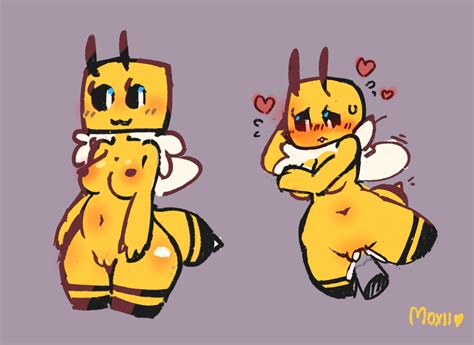 Rule 34 1girls 2019 Bee Bee Minecraft Blush Breasts Chubby Cum