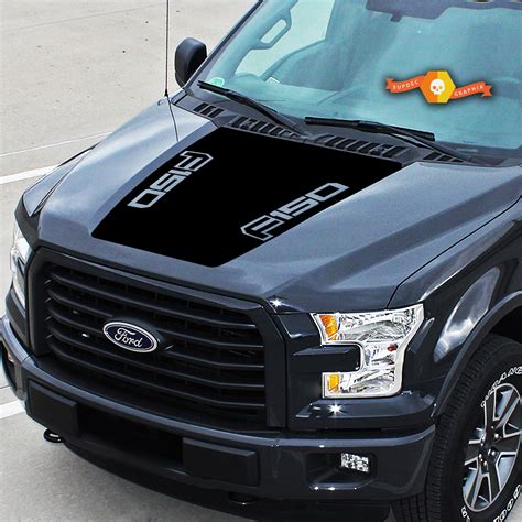 Fit To Ford F 150 Center Hood Graphics Stripes Vinyl Decals Truck