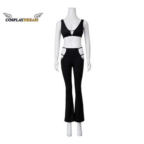 Euphoria Maddy Perez Cosplay Costume Maddy Black Crop Top Bra And Pants