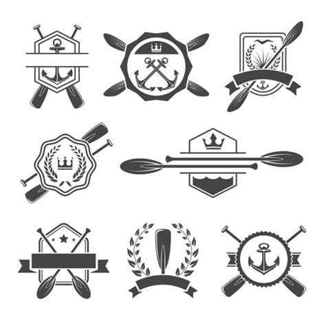 Connect with them on dribbble; Rowing logo and paddle badges ~ Graphics ~ Creative Market
