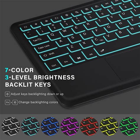 Buy Doohoeek Bluetooth Backlit Keyboard Case With Trackpad For Samsung