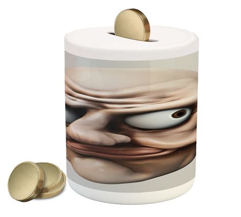 Humor Piggy Bank Grumpy Internet Troll Face With Trippy Gestures Ugly