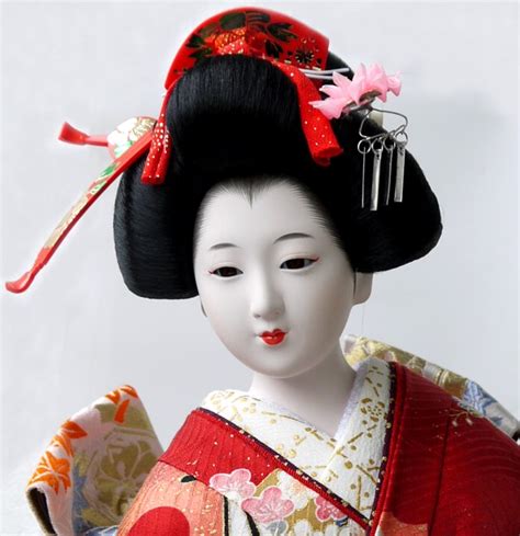 Japanese Kimono Doll With Golden Fan 198os Japanese Dolls