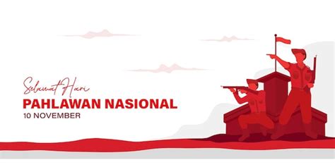 Premium Vector Hari Pahlawan Nasional Day Vector Illustration Poster