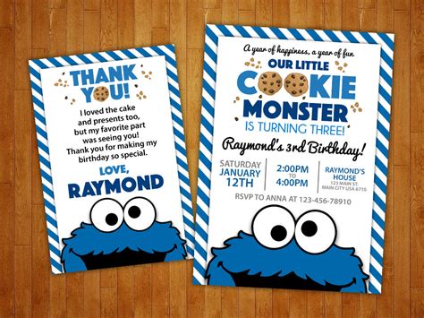 Cookie Monster Birthday Invitation Printable By Mrultimateinvites Co