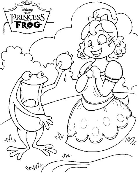 The Princess And The Frog Coloring Pages To Printable