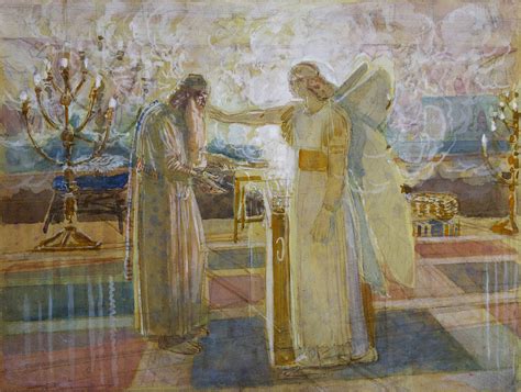 Luke tells us zechariah was chosen by lot that morning to offer incense in the holy place, the temple's inner chamber where. Archangel Gabriel Visits Zechariah, father of John the Baptist