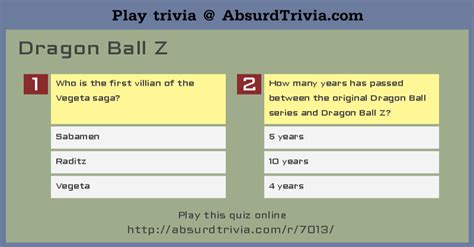 Contributors — see a list of registered users who have been contributing to dragon ball wiki. Trivia Quiz : Dragon Ball Z