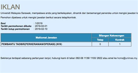 List of articles in category jawatan kosong. Jawatan Kosong Universiti Malaysia Sarawak 2019 - Portal ...