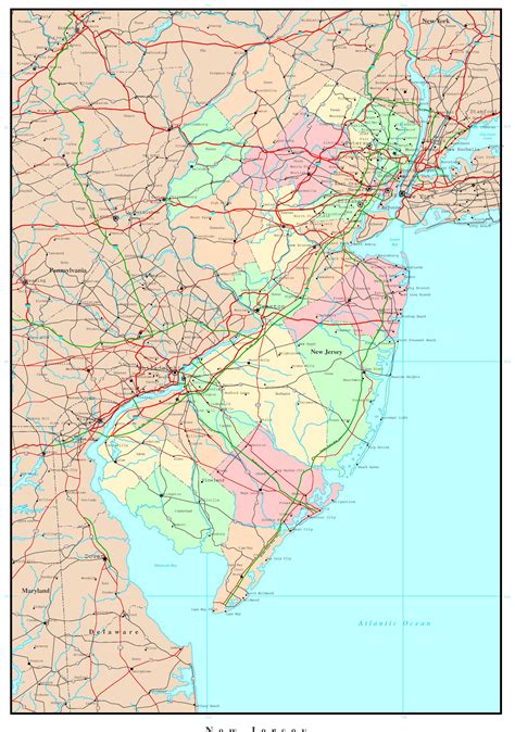 Political Map Of New Jersey Interactive Map