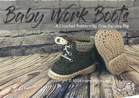 Baby Work Boots Pdf Crochet Pattern Etsy Botas Para Bebé De