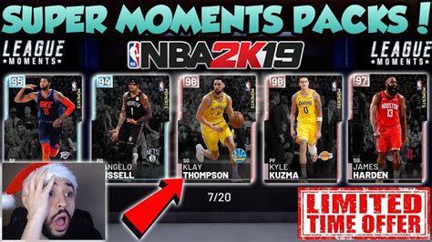 Nba 2k19 New Limited Super Moments Pack Opening With So Many Gems