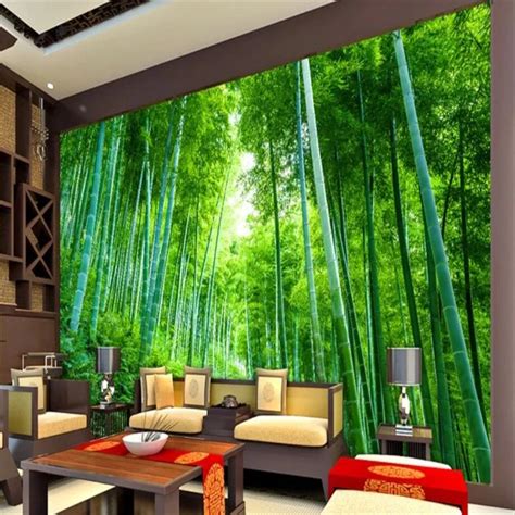 Beibehang Custom 3d Wall Paper Murals Living Room Bedroom Bamboo Jungle