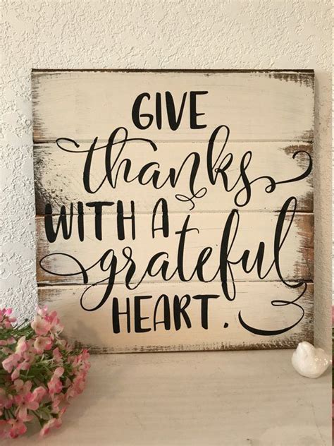 Give Thanks With A Grateful Heart Sign Hand Painted Etsy Grateful