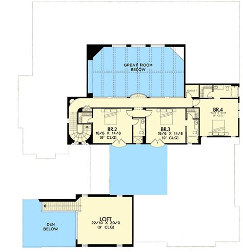 Plan 16377md Tuscan Home With Two Courtyards Tuscan House Floor