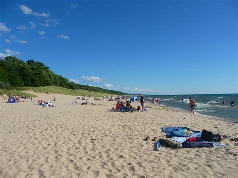 Miles of hiking and skiing trails offer stunning views of lake michigan and subtle beauty at every turn. PJ Hoffmaster State Park | On a warm August Sunday evening ...