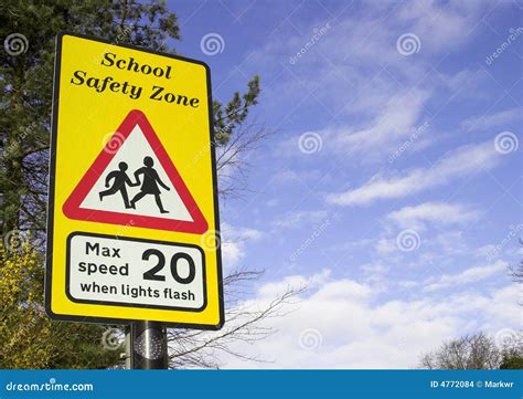 School Safety Warning Sign Stock Photo Image Of Care 4772084