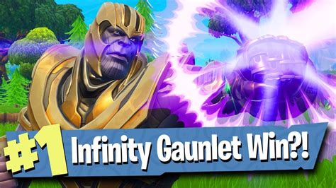 Infinity Gauntlet Gameplay As Thanos Fortnite Battle Royale Youtube