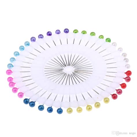2020 12 Disc 15 Inch Colorful Round Pearl Straight Head Pins Dressmaking Sewing Pin Craft Pins