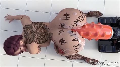 Extreme Monster Dildo Anal Fuck Machine Asshole Stretching 3d
