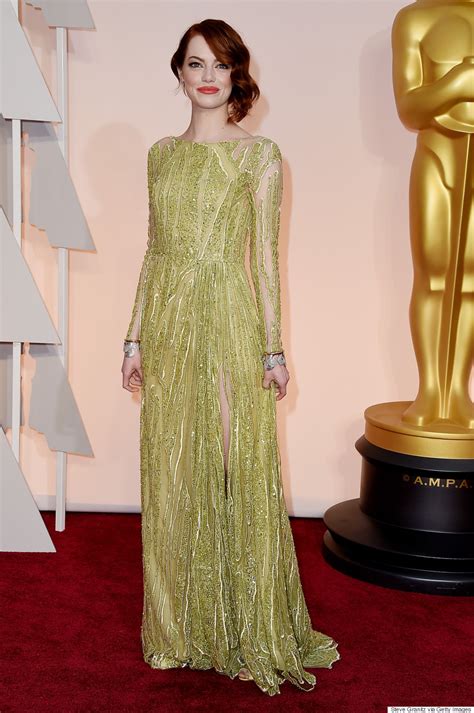 Emma Stones Oscars 2015 Dress Is Basically Flawless Huffpost Canada