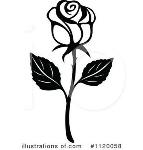 Download High Quality Rose Clipart Black And White Stem Transparent Png