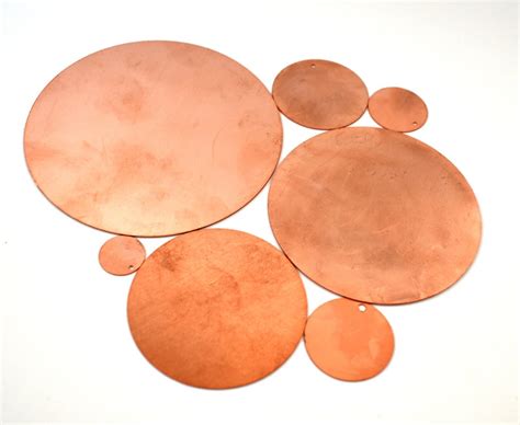 37 Round Copper Blank Stamped Enamel Solid Copper Disc Etsy