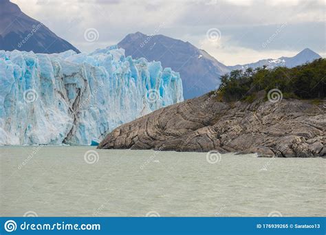 Gray Glacier In Gray Lake In The Ice Field Of Southern Patagonia Chile