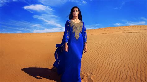 girl model is standing in desert background wearing blue dress hd girls wallpapers hd