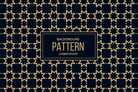 Pattern Abstract Islamic Dark Blue Gold Graphic By Nooryshopper