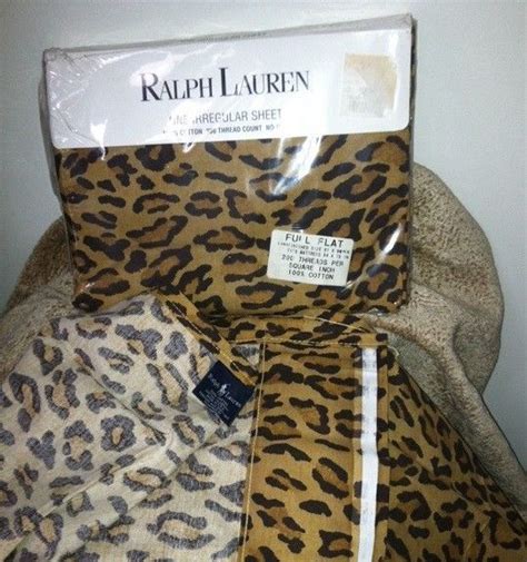 Ralph Lauren Aragon Leopard Print Full Flat Sheet Usa 100 Cotton