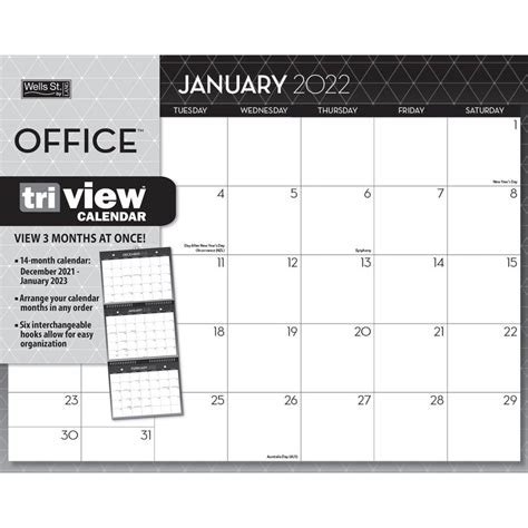 Office 2022 Triview Calendar