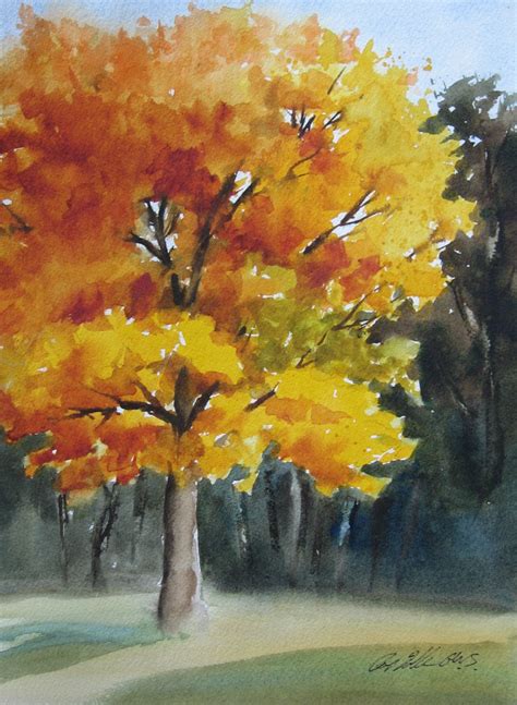 Pat Fiorello Art Elevates Life Painting Fall Trees