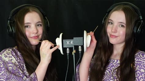 Asmr Twin Mouth Sounds And Fluffy Ear Cleaners 😴 Youtube
