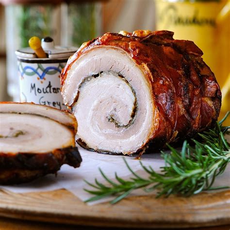 Jules Food Rolled And Roasted Pork Belly With Fresh Herbs Pork
