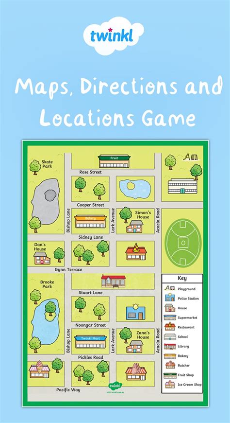 Maps Directions And Locations Game Direcciones En Ingles Mapas