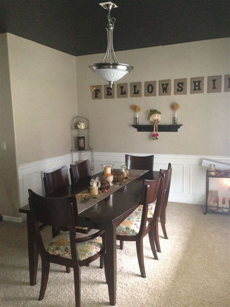 Painted The Dining Room Nomadic Desert Lowes With A Black Ceiling