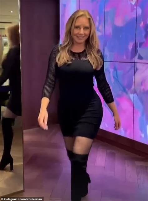 Carol Vorderman Flaunts Her Age Defying Curves In A Black Mini Dress