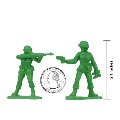 Bmc Plastic Army Women Bright Green 36 Piece Female Soldier Figures