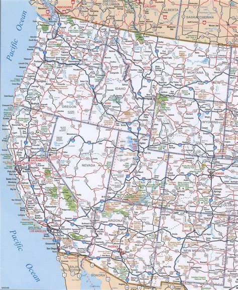 Map Of Southwestern United States Printable Road Map Of Southwest Usa