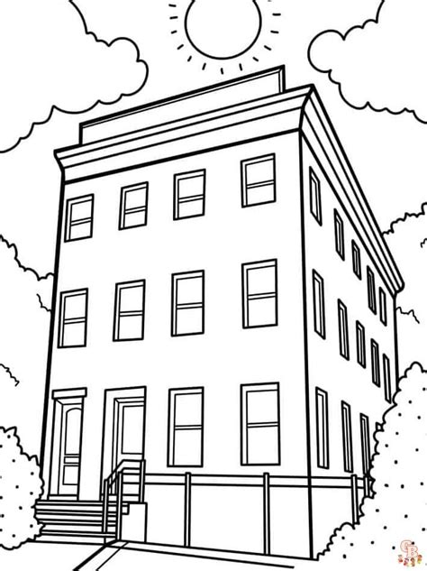 Printable Building Coloring Pages Free For Kids And Adults