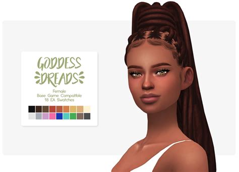 Nolan Sims Goddess Dreads Hair Retextured Sims 4 Hairs