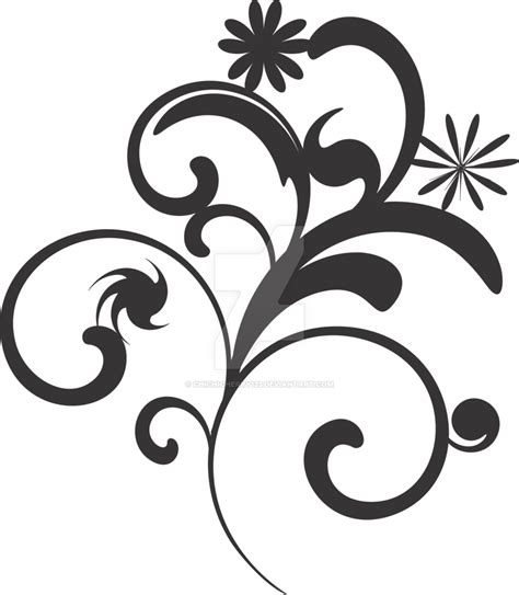 Black Flower Vector Art